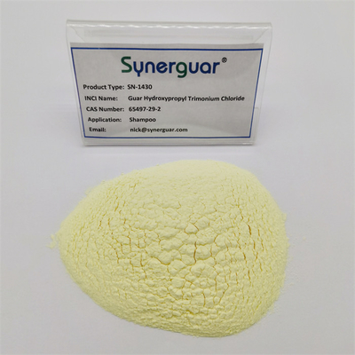 Wit aan het Geelachtige Guar Chloride van Hydroxypropyltrimonium voor de Reologiebepaling van de Haarshampoo